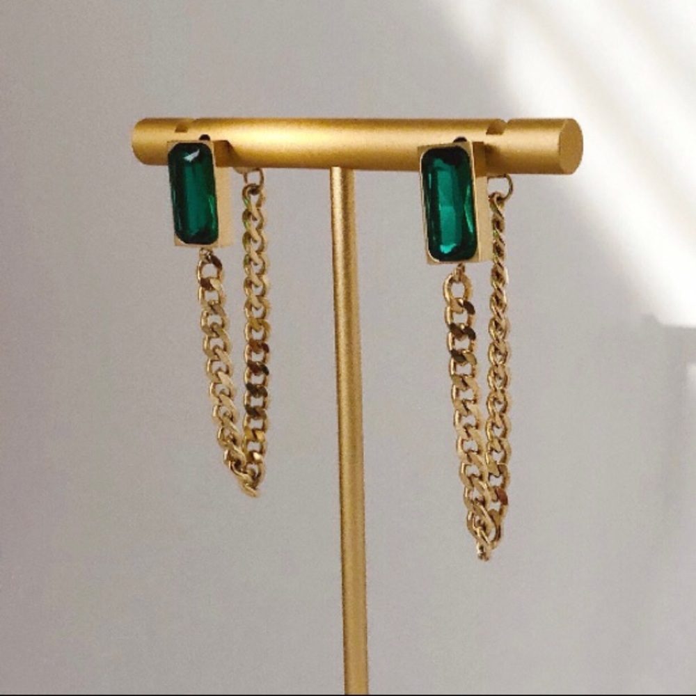 Chain drop earrings - Picture 1 of 8